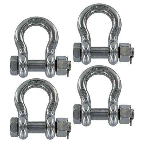 Stainless Steel Bolt Type Anchor Shackle - 4 Pack J96646