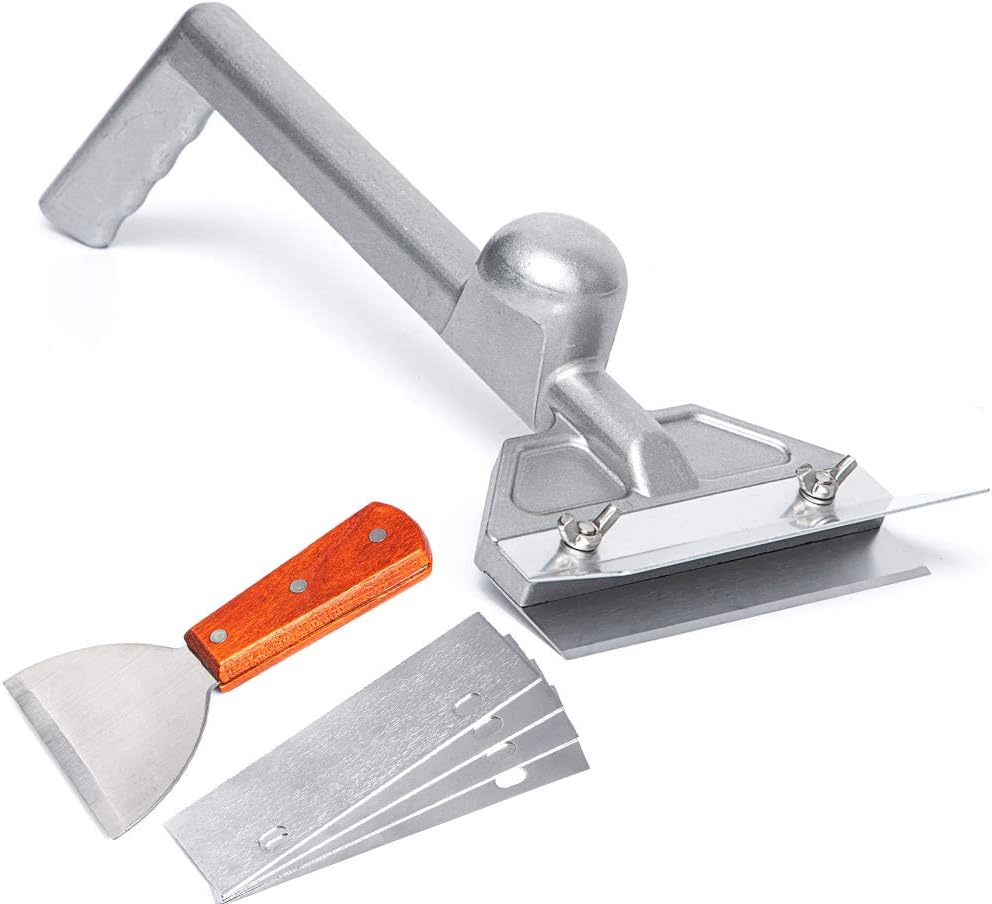 Aluminum Die-Cast Grill Scraper Set with 4 Replacement Blades G302508