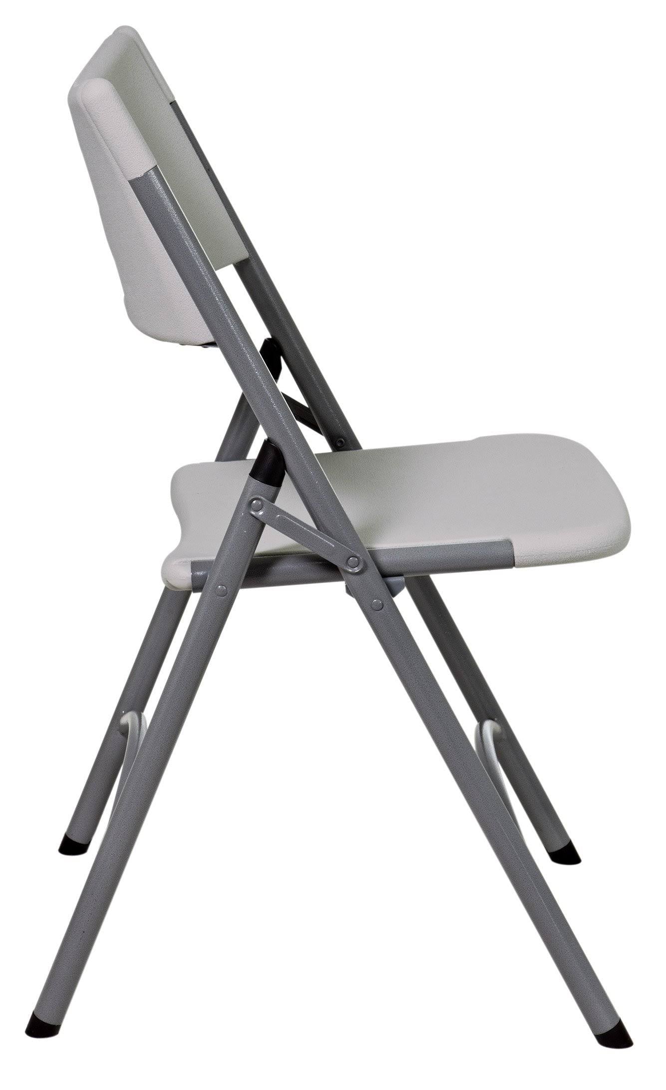White/Grey Plastic Resin Chair 4 Pack X115
