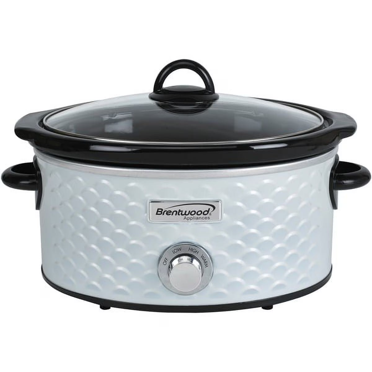 White Scallop Pattern Slow Cooker V9283
