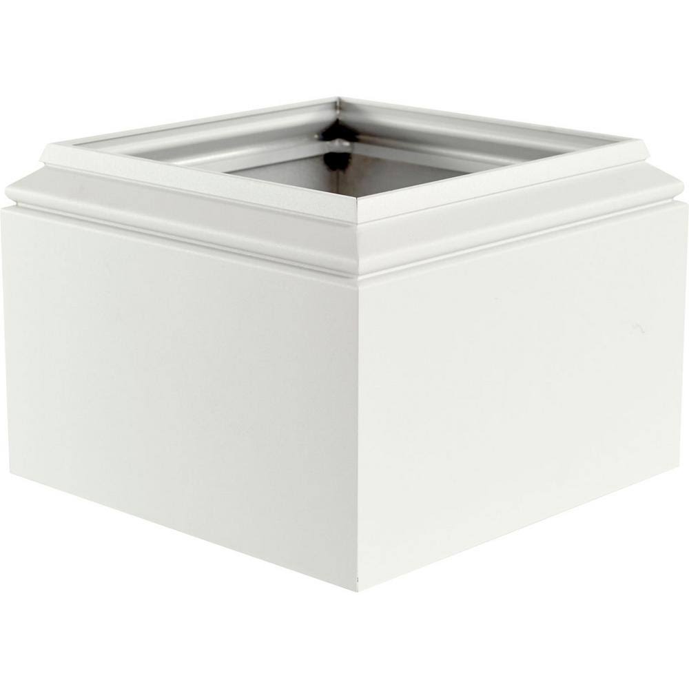 8 in. Aluminum Natchez Capital and Base with Textured Brown Finish P828584
