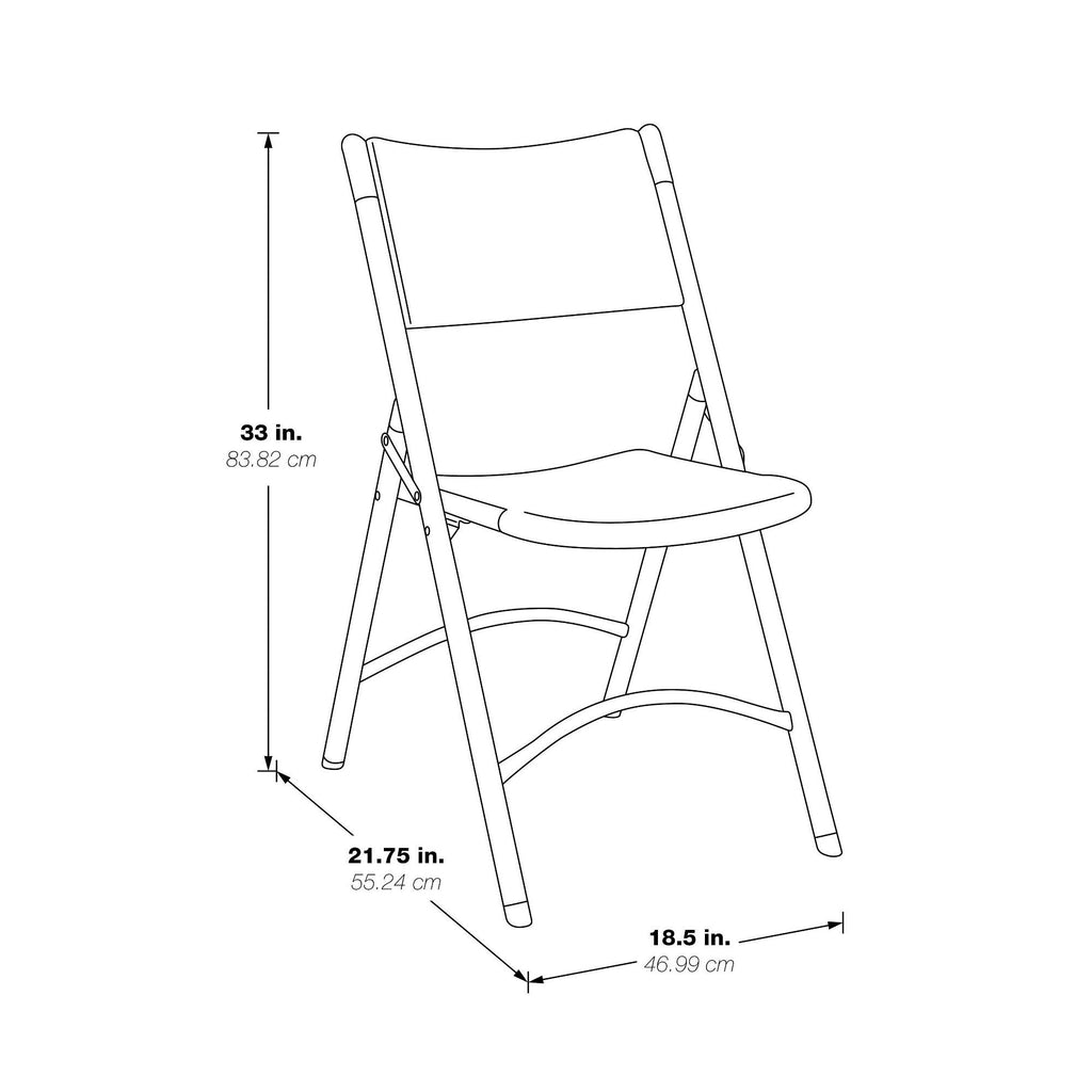 White/Grey Plastic Resin Chair 4 Pack X115