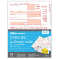 1099-NEC Laser Tax Forms, 2-Up, 4-Part, 8-1/2 inch x 11 inch, Pack of 25 T575934