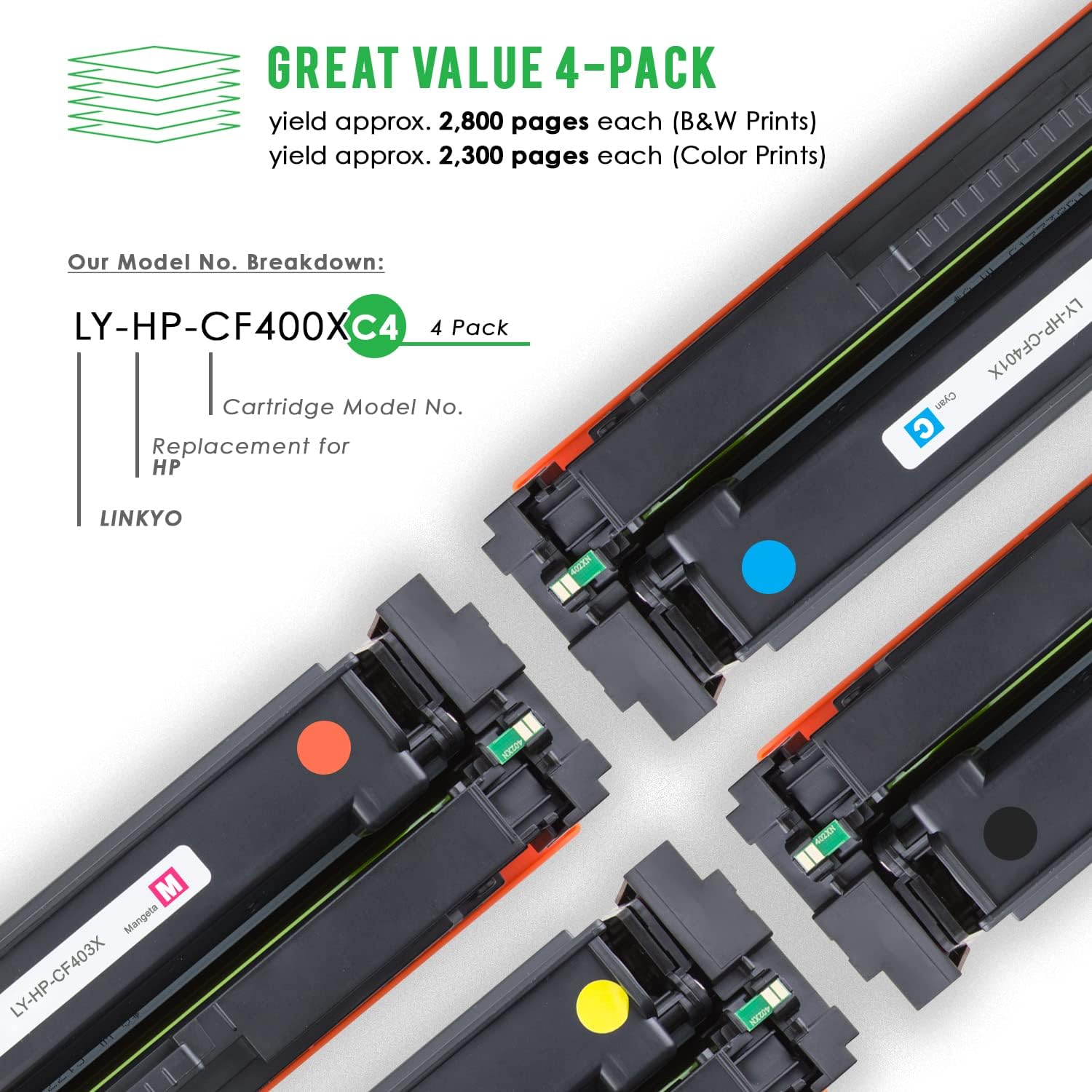 Compatible Toner Cartridge 4-Pack S9605