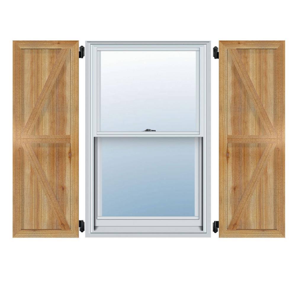 Framed Board-n-Batten Shutters with Z-Bar, Rough Sawn Western Red Cedar H4148