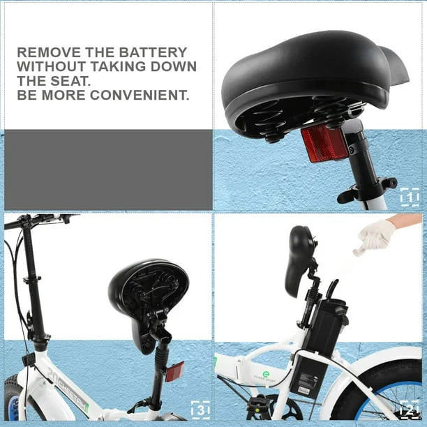 Fat Tire Electric Bike 20" Folding Bicycle 500W 36V Pedal Assist Electric Bicycle V901820
