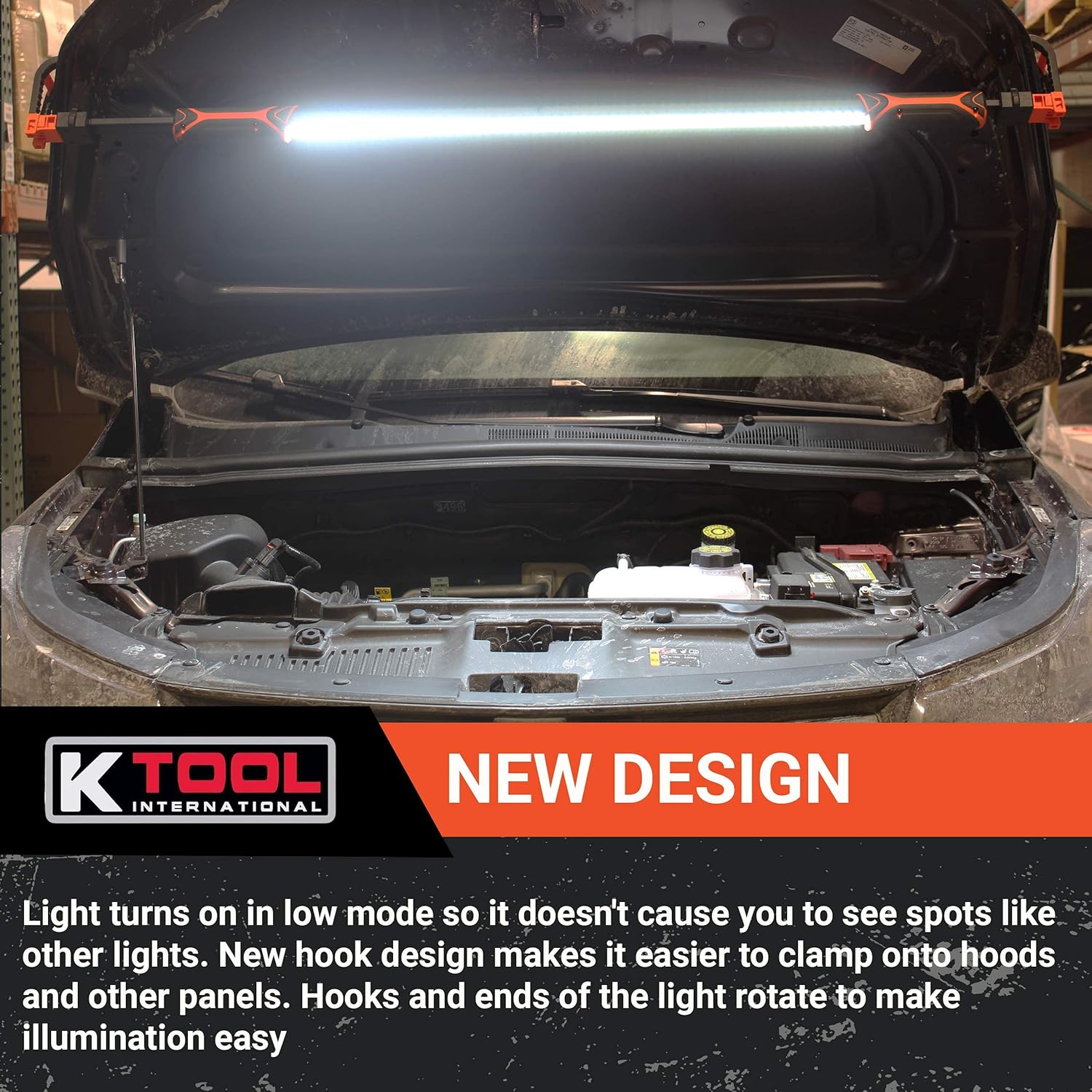 Rechargeable LED Underhood Work Light, Aluminum, 49 Inch to 80 Inch Telescoping A29905