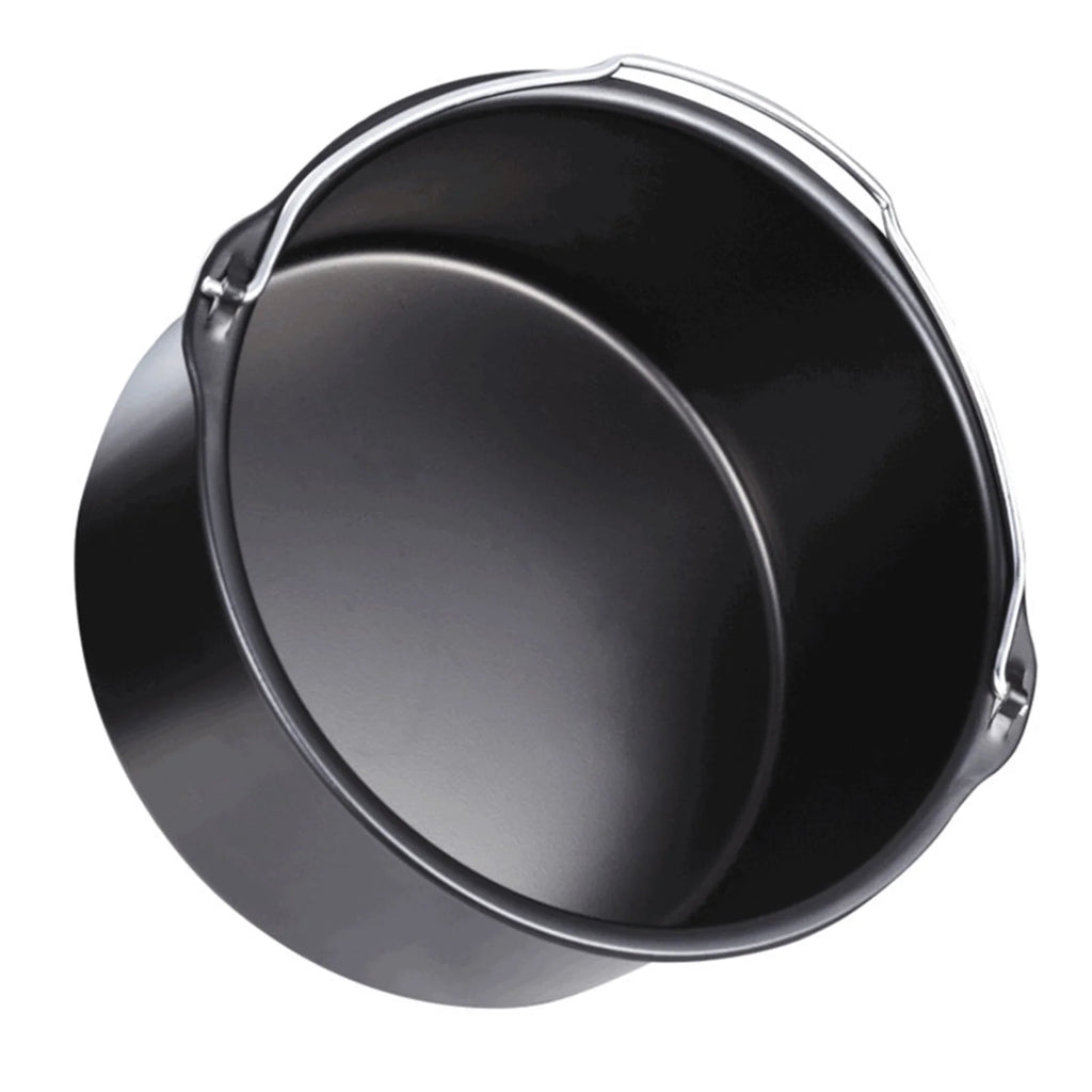 10Pcs Air Fryer Accessory Kit Baking Pan Rack Pizza Tray Metal Holder Cupcake Mould Set S196024