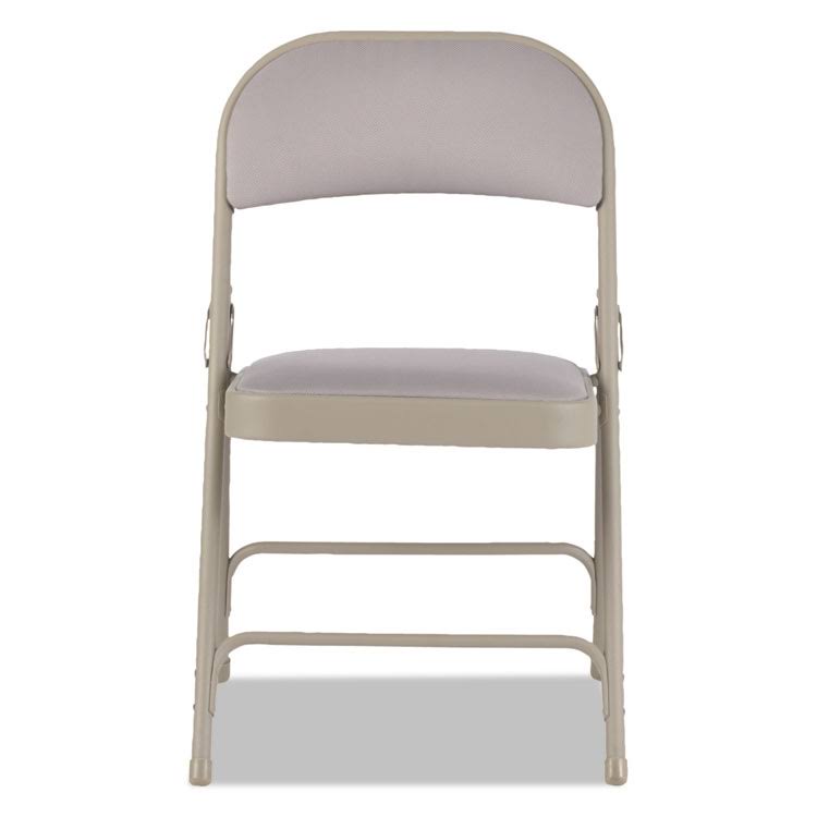 Steel Folding Chair with Fabric Back/Seat, Tan, 4/Carton D8683