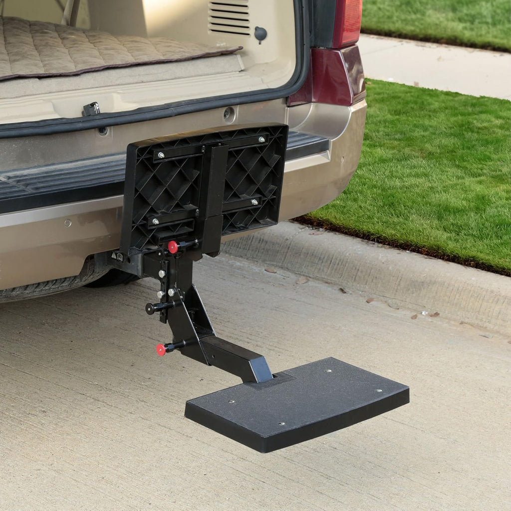 Dog Hitch Step for 2 Inch Vehicle Hitch, Folds Down, Supports Pets up to 200 lb O239