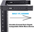 6U Adjustable Depth Open Frame 19Inch Server Equipment Rack E117506