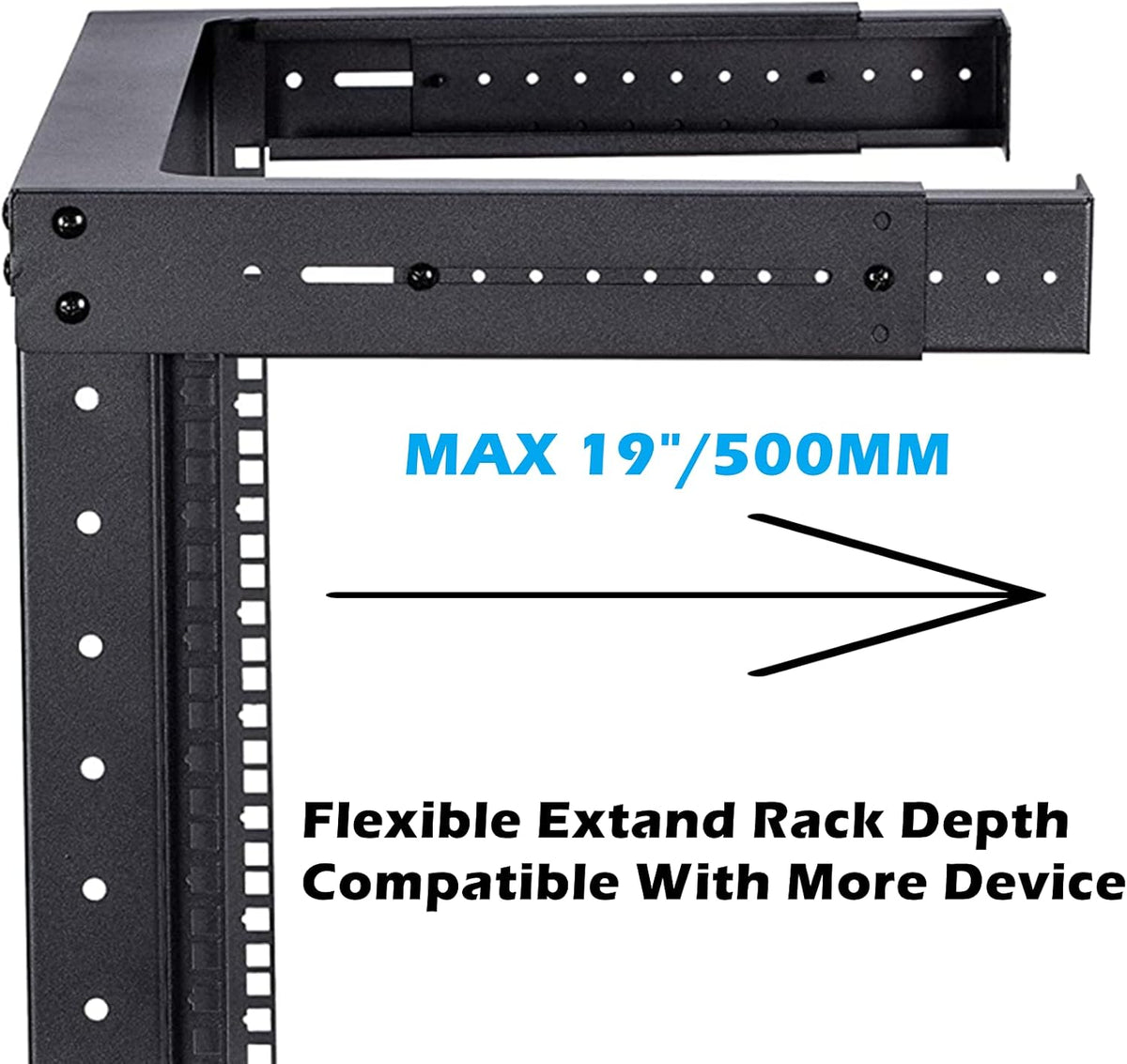 6U Adjustable Depth Open Frame 19Inch Server Equipment Rack E117506