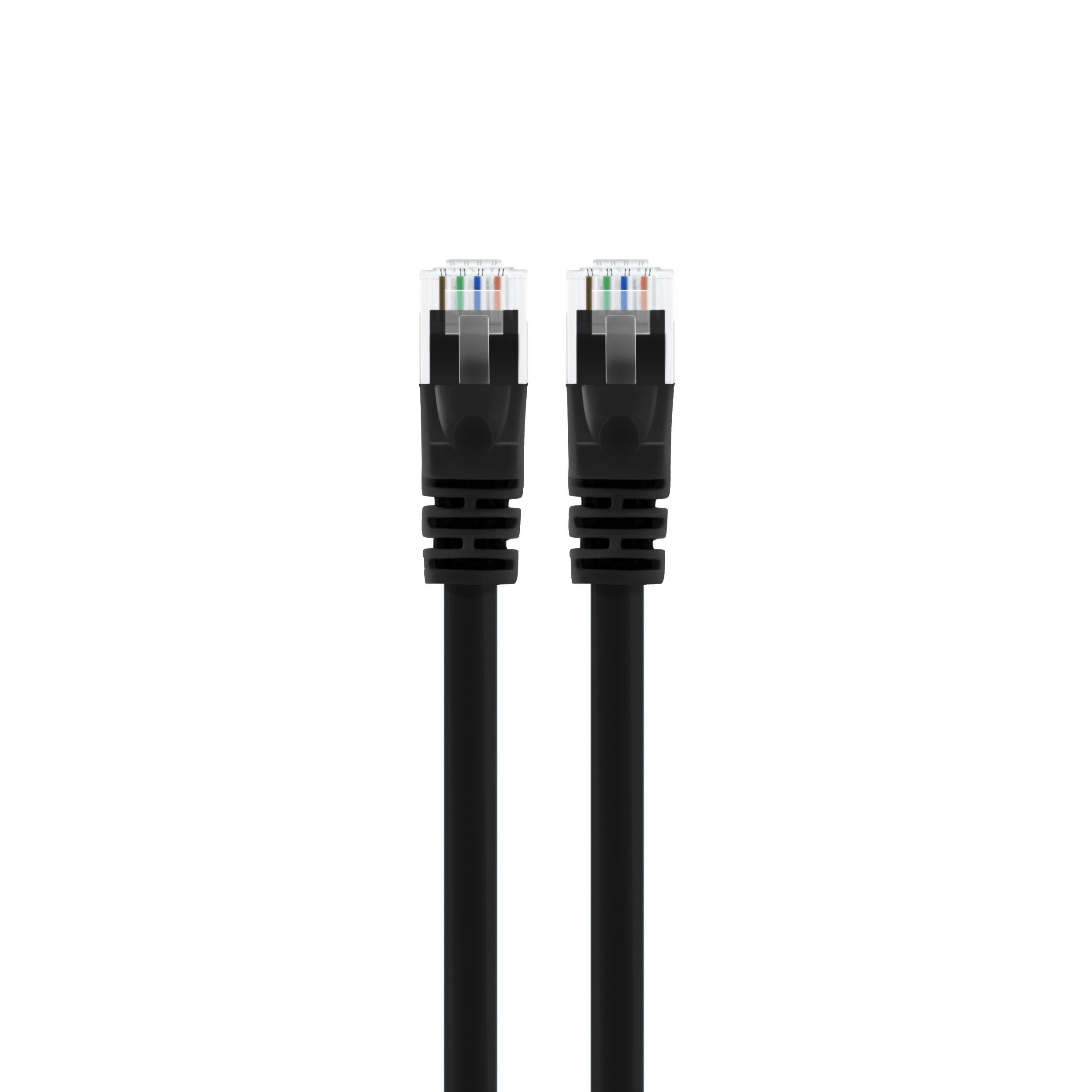 100-Pack Cat 6 Ethernet Cable 2 Feet Black X435690