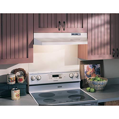 White Under Cabinet Range Hood Insert with Light B84804
