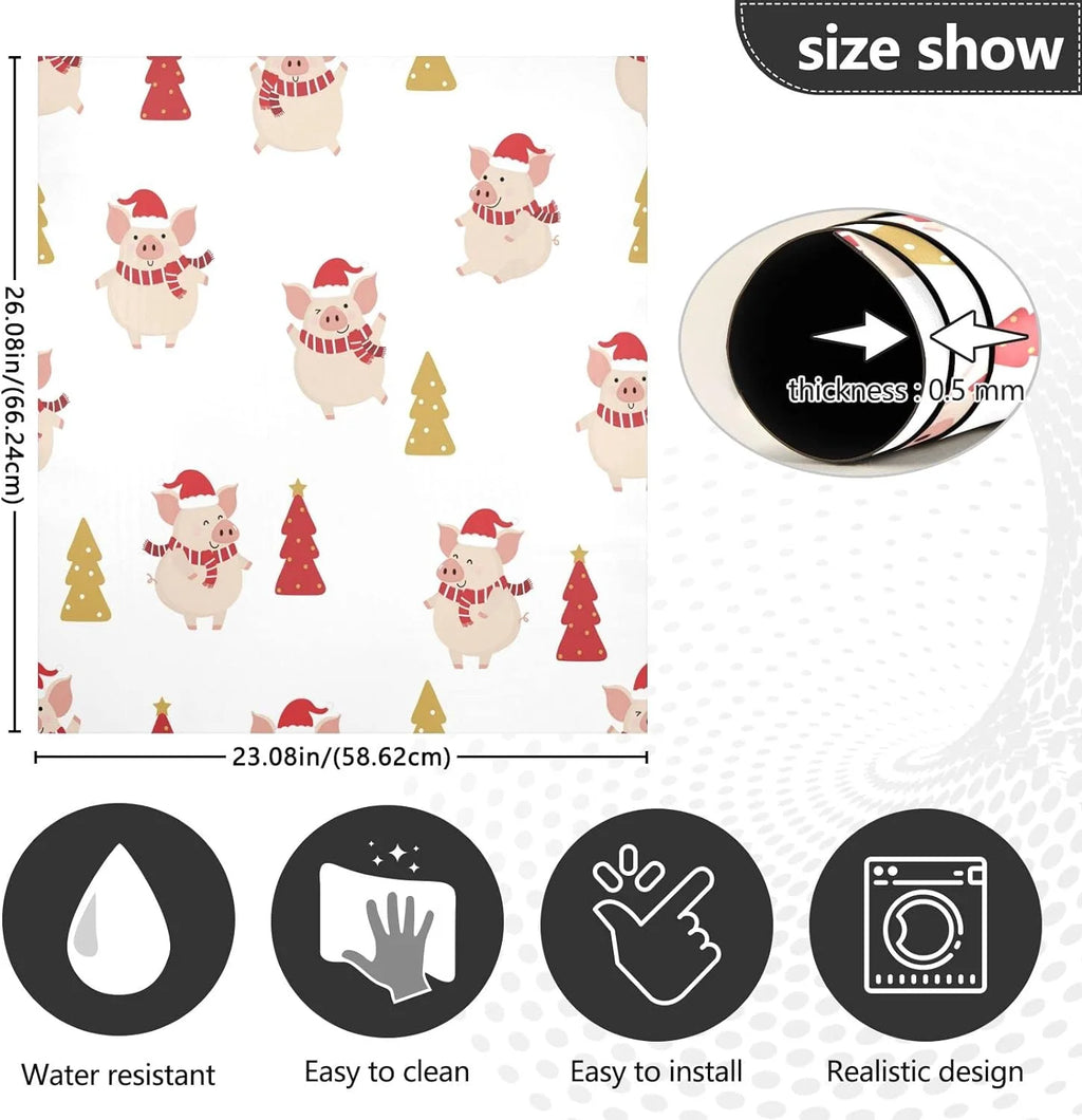 Christmas Pig Dishwasher Magnet Cover J91175