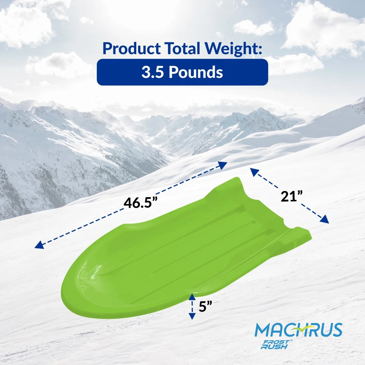 Large Plastic Rocket Shaped Torpedo Snow Sled M41124