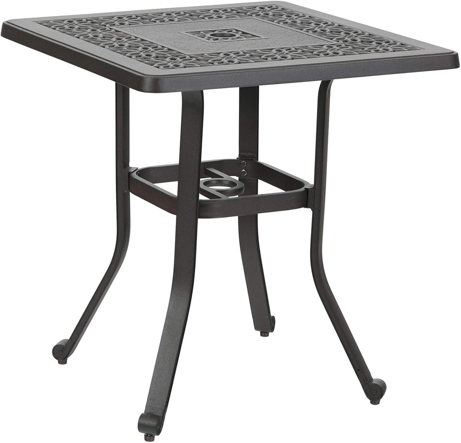 Cast Aluminum Bistro Bar Table with Umbrella Hole O3192