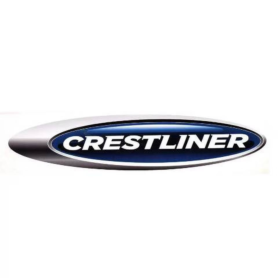 11 x 2 3/8 Inch Blue White Gray Boat Emblem Decal Y989028