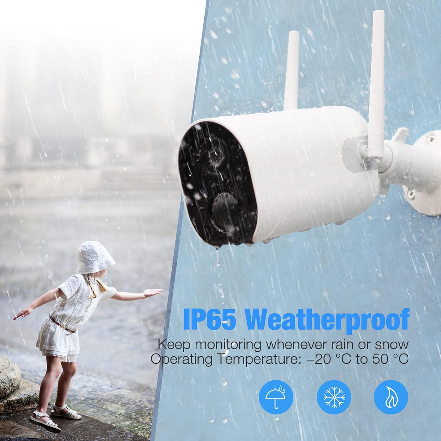 1080P Rechargeable Battery Powered WiFi Outdoor Security Camera with Night Vision Y2855