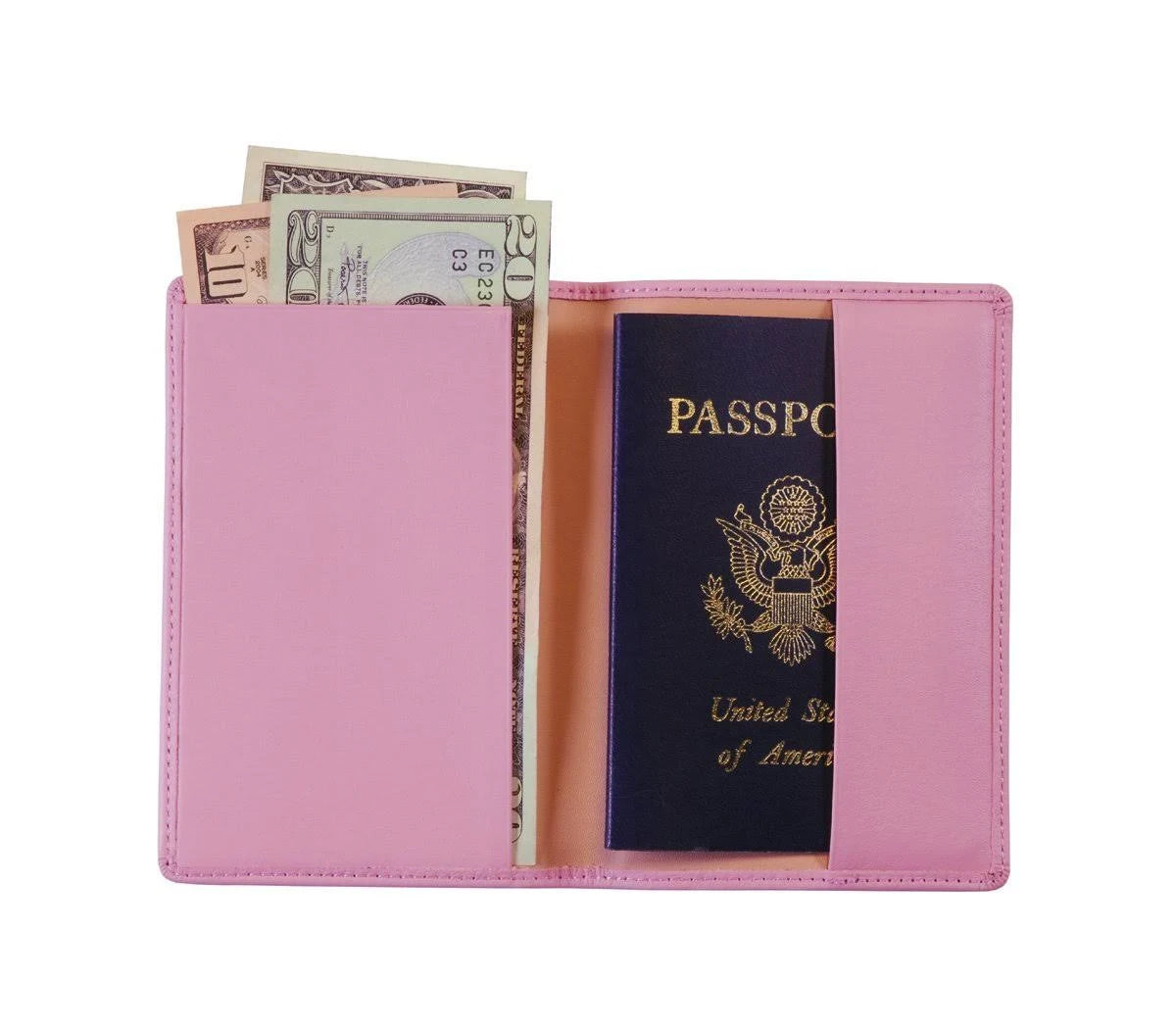 Blue Leather Passport Case O337