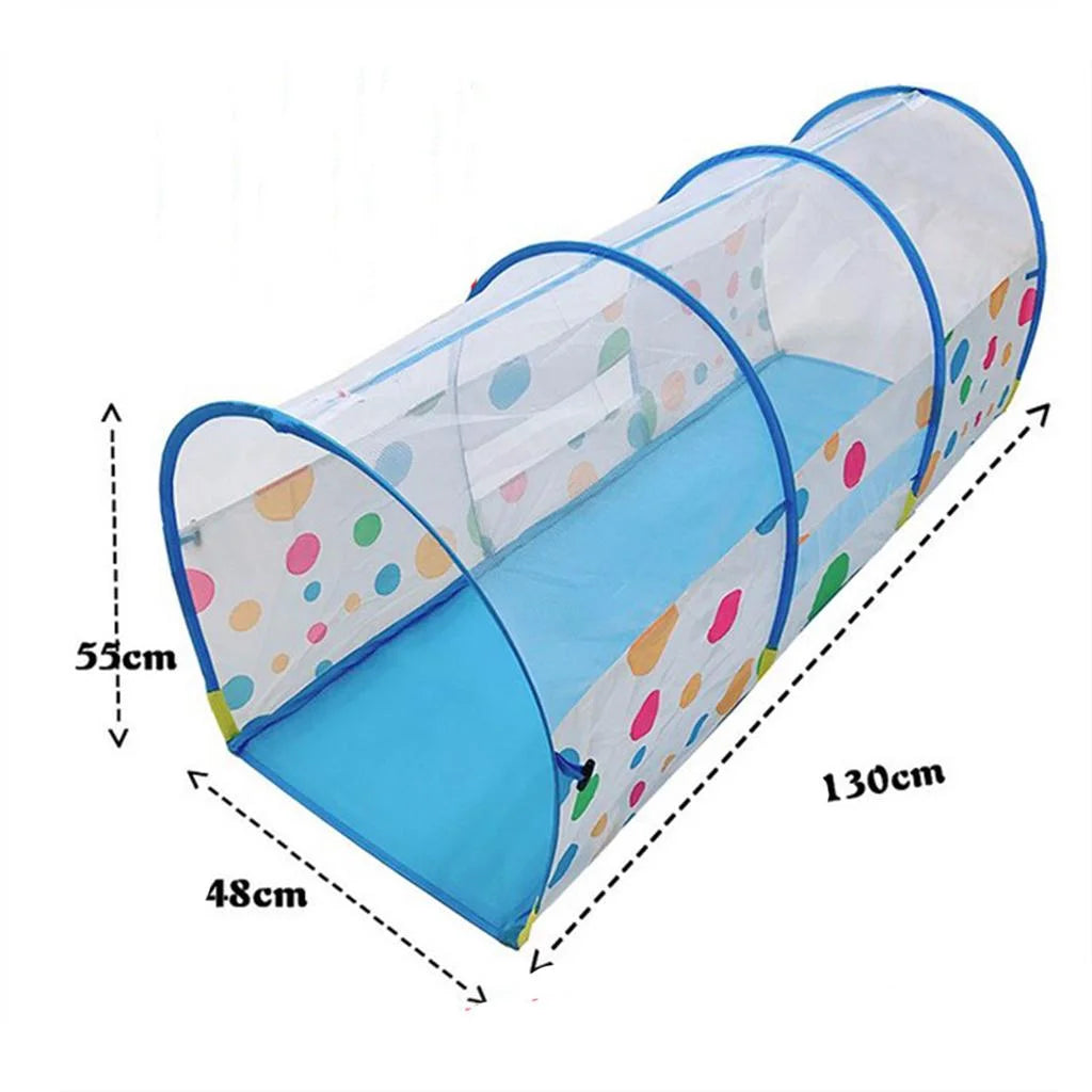 Blue Play Tunnel for Kids Indoor Outdoor Toy Tube H206398