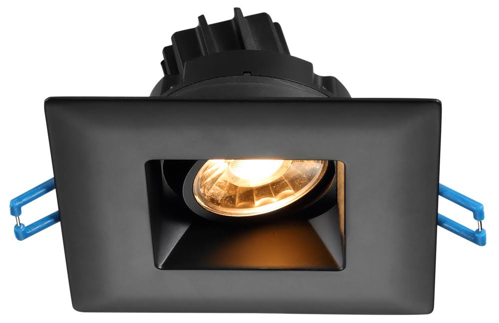 3 inch Square Regressed Gimbal LED 7.5W 3500K Black 15 Degree 620 Lm IC Air-Tight Wet Locations CRI 90 I994