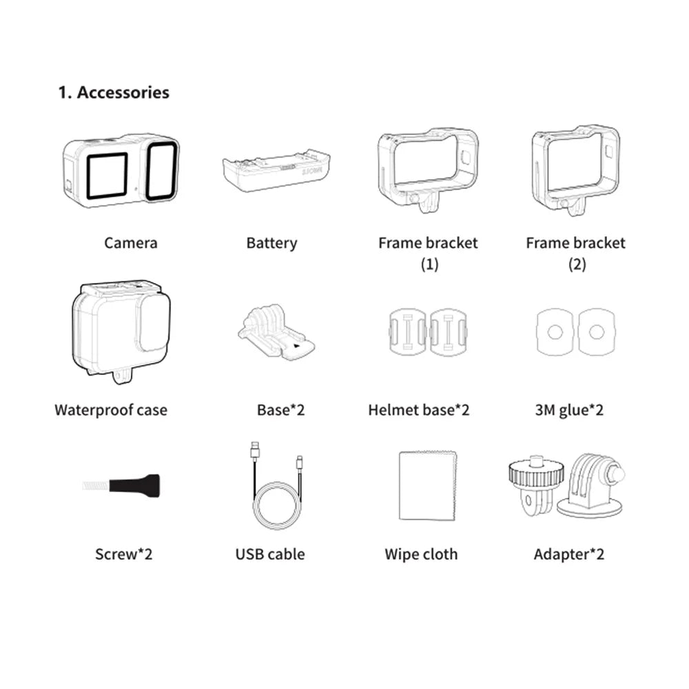 20MP Waterproof Dual Screen Camera with 135° Wide Angle A921