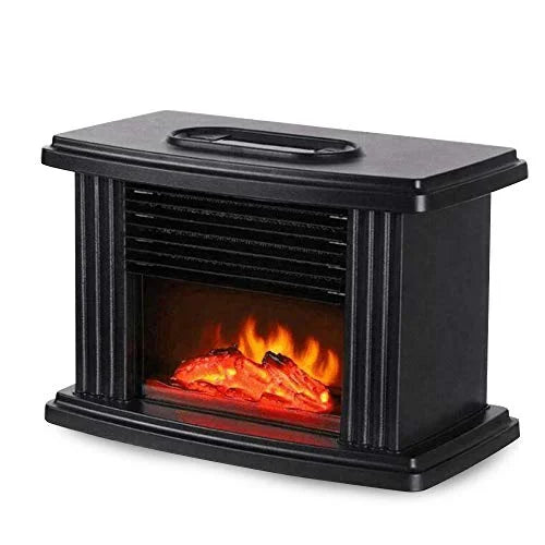 Black Electric Tabletop Fireplace Heater 1000W G593810