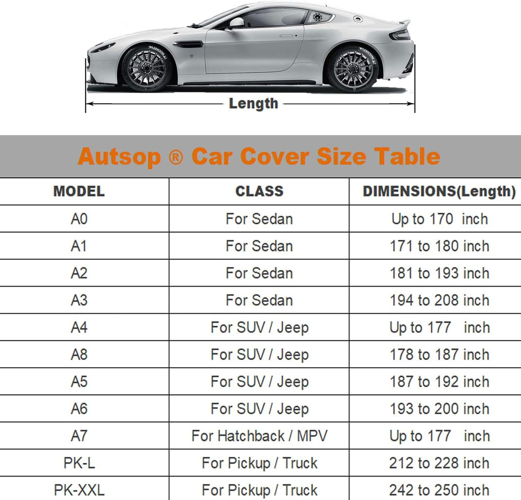 6 Layers Waterproof Hatchback Car Cover with Zipper Cotton E413