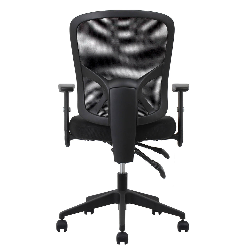 Black Mesh Ergonomic High-Back Task Chair with Arms and Lumbar Support V2795