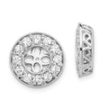 14K White Gold Lab Grown Diamond Studs Earring Jackets M88676