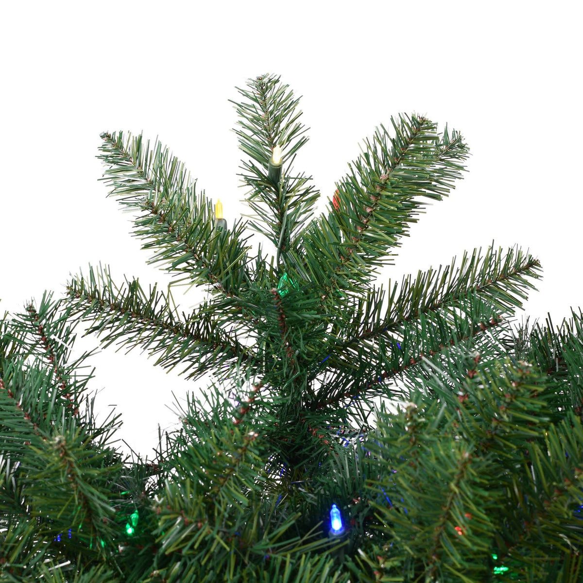 7.5 ft Salem Pencil Pine Christmas Tree with Multi-Colored LED Lights X6225