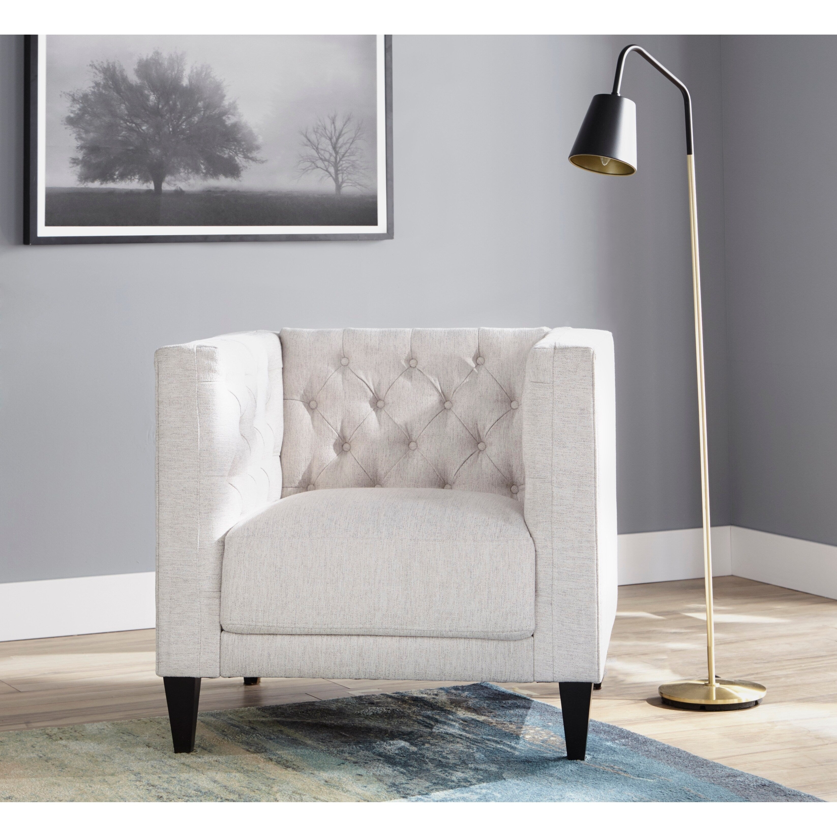 Modern Chesterfield Back Accent Chair Velvet G393