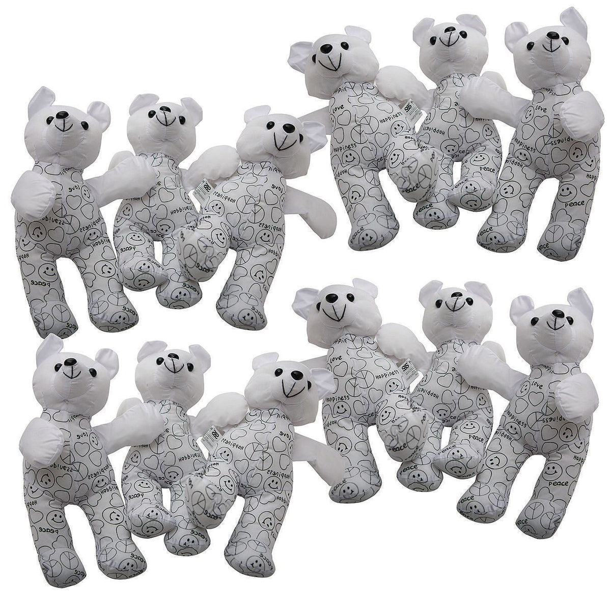12 Pc Teddy Bears C328