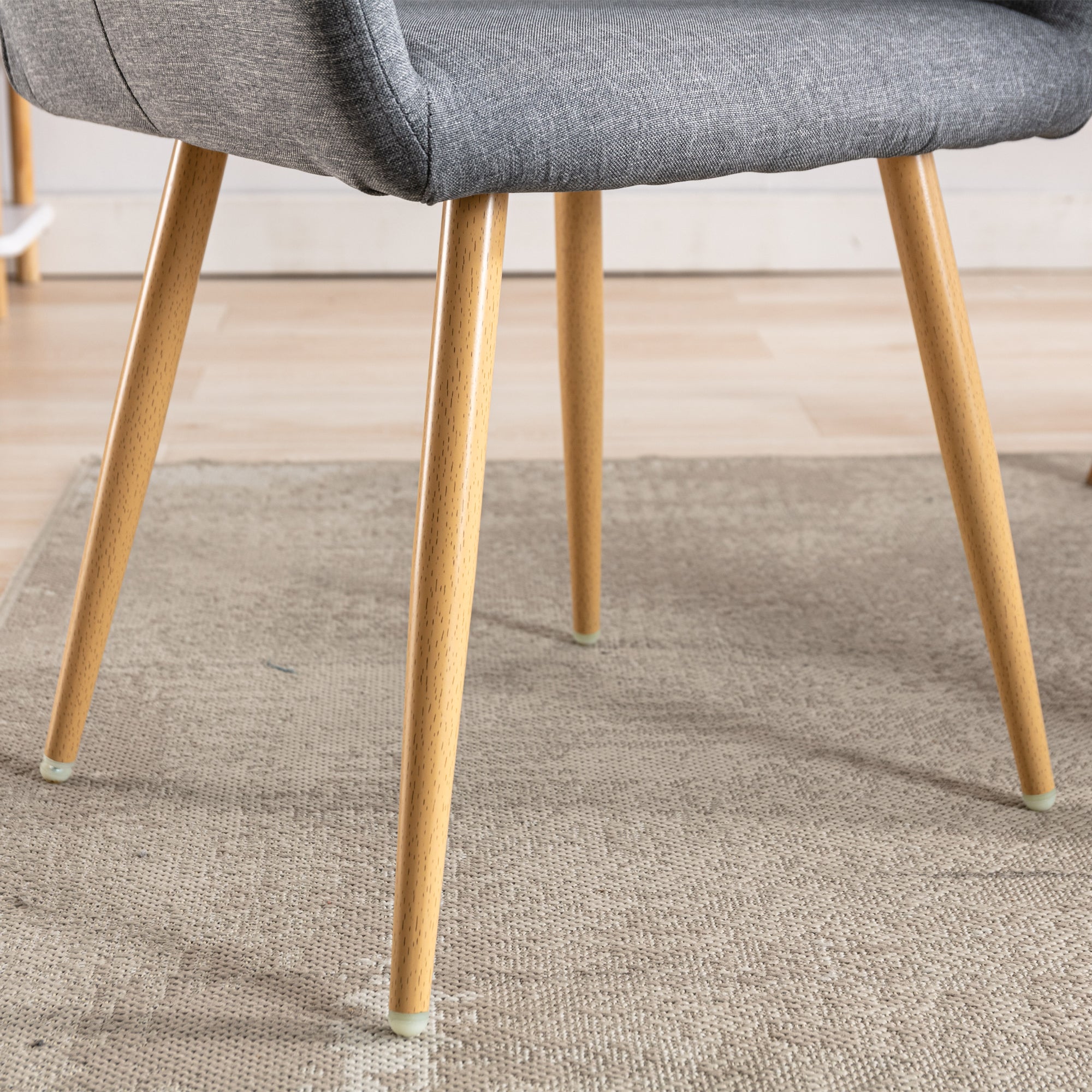 Gray Upholstered Accent Chair with Metal Legs U53466