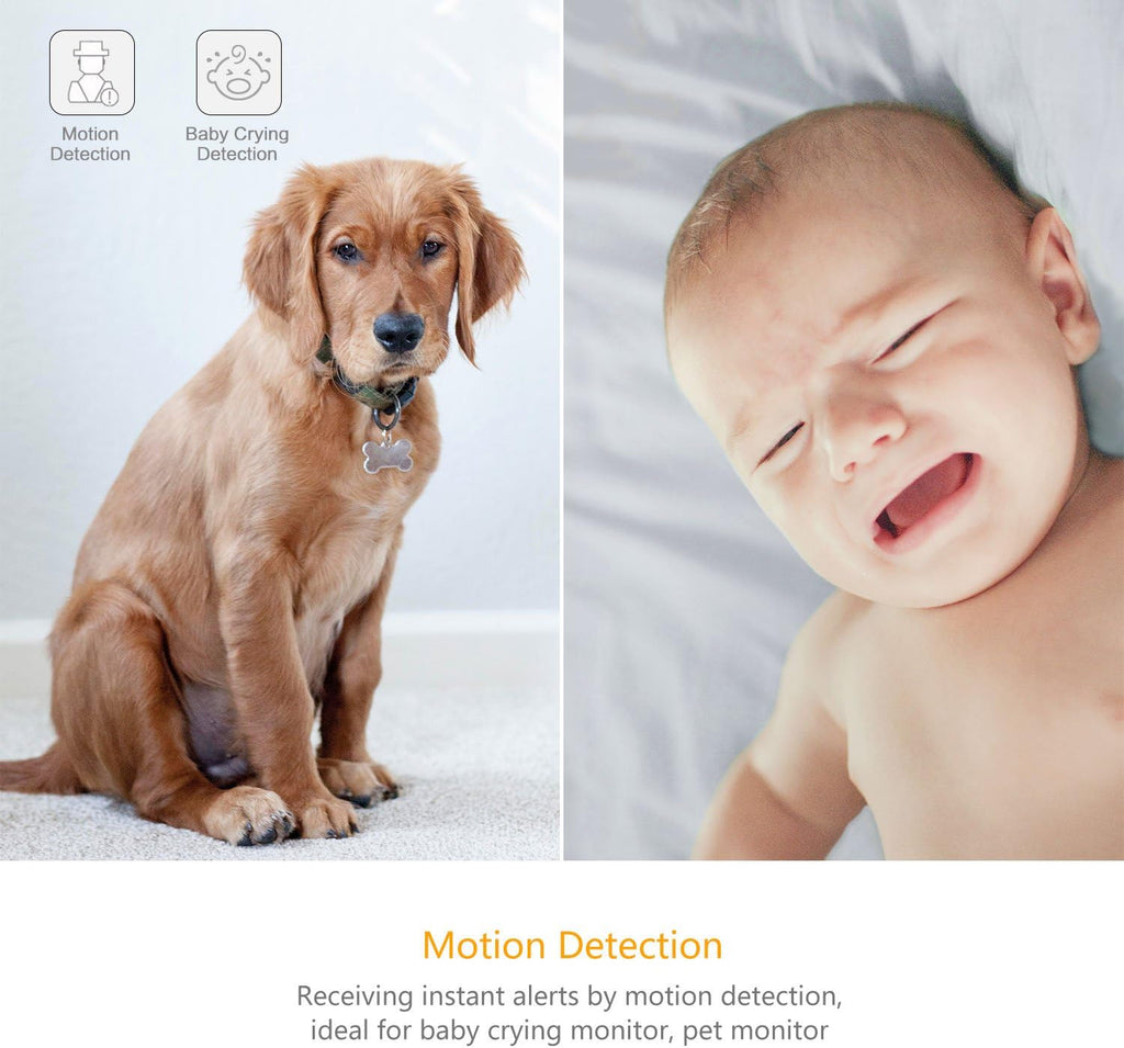 2pc 1080p WiFi Smart Indoor Security Camera with Night Vision J405693