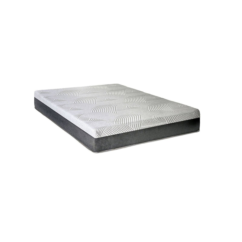 Full 10x22 Memory Foam Mattress in Light Gray Dark Gray L37900