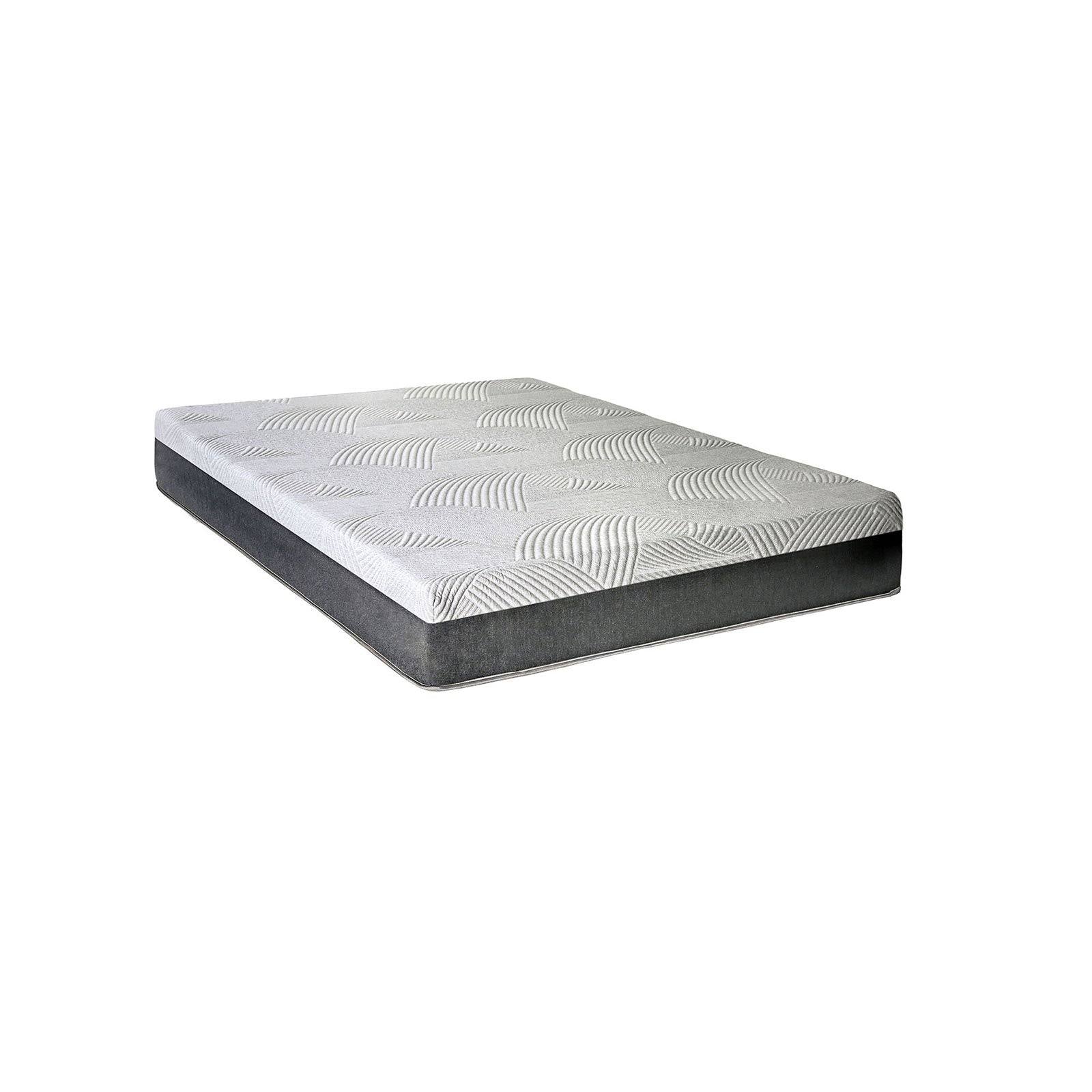 Full 10x22 Memory Foam Mattress in Light Gray Dark Gray L37900