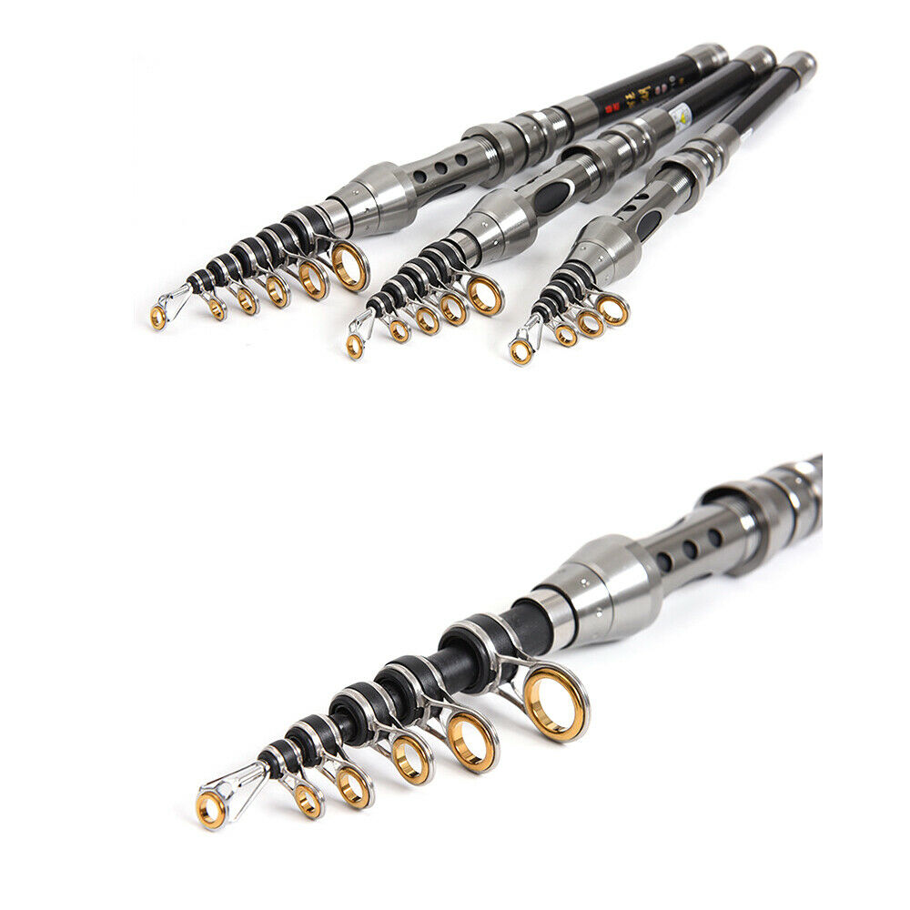 Telescopic Fishing Rod Spinning Reels Combos Full Kit with Bag 100M Line Y2229
