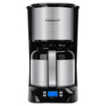 Black Stainless Steel Thermal Coffee Maker with Timer and Reusable Filter Q3497