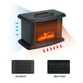 Black Electric Tabletop Fireplace Heater 1000W G593810