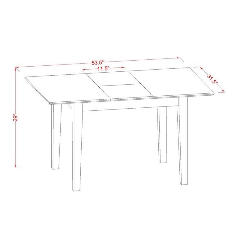 3 PC Kitchen Table Set with Leaf and 2 Dining Chairs F83163