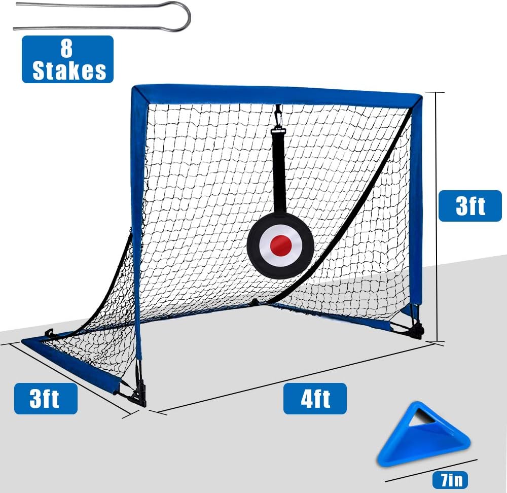 Set of 2 Pop Up Soccer Goals with Carrying Case K199193