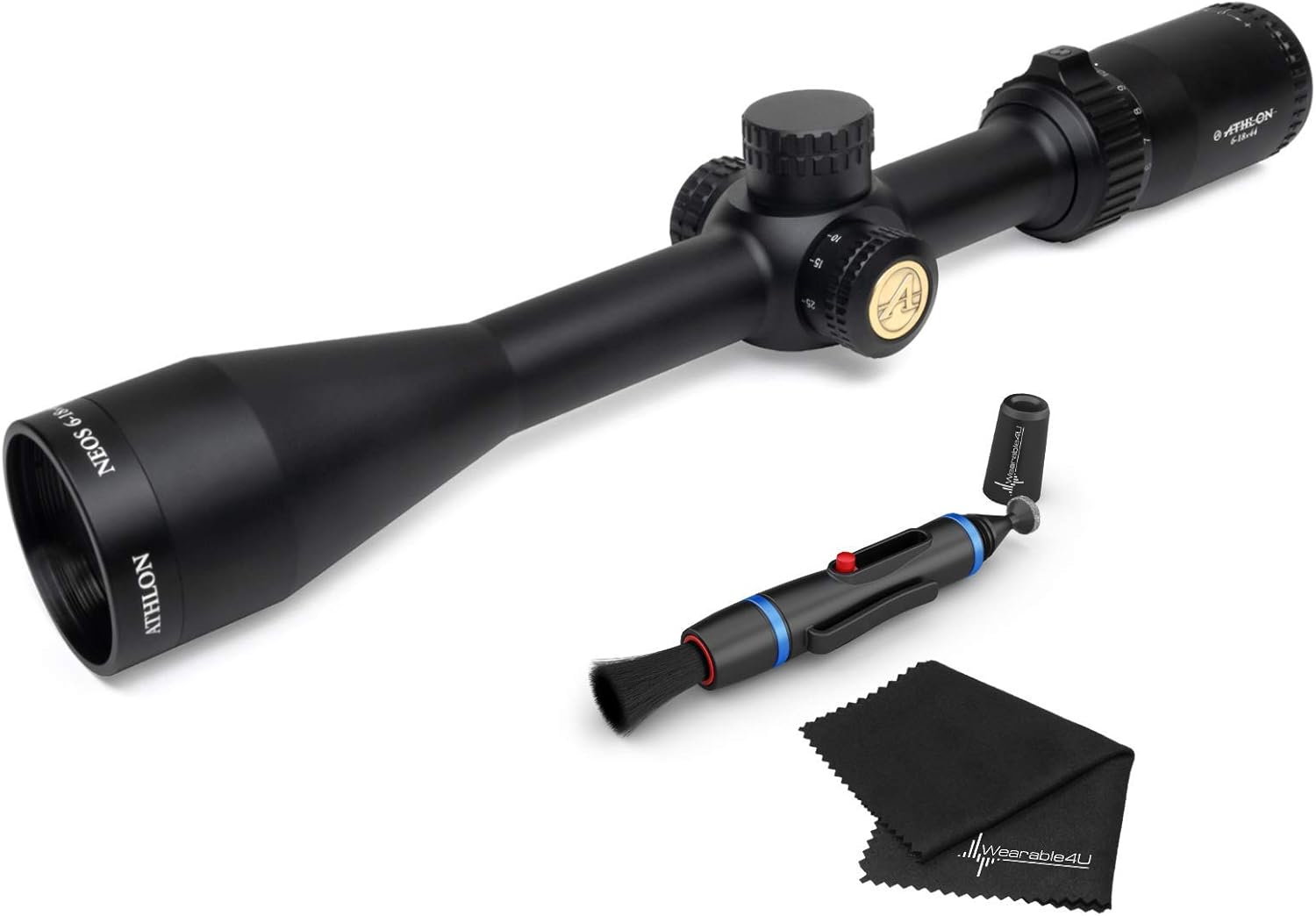 Capped Side Focus Riflescope with Lens Cleaning Pen and Lens Cleaning Cloth M99222
