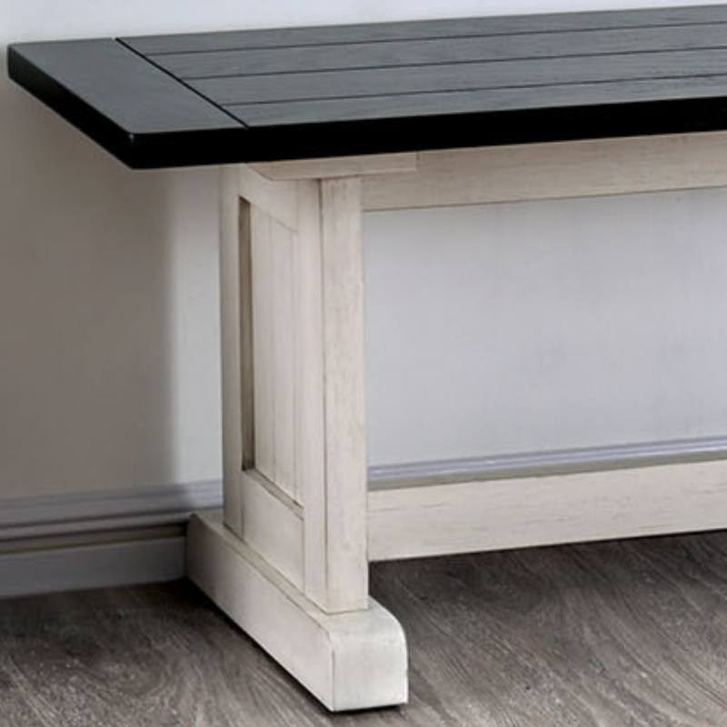 Espresso White Bench X11785