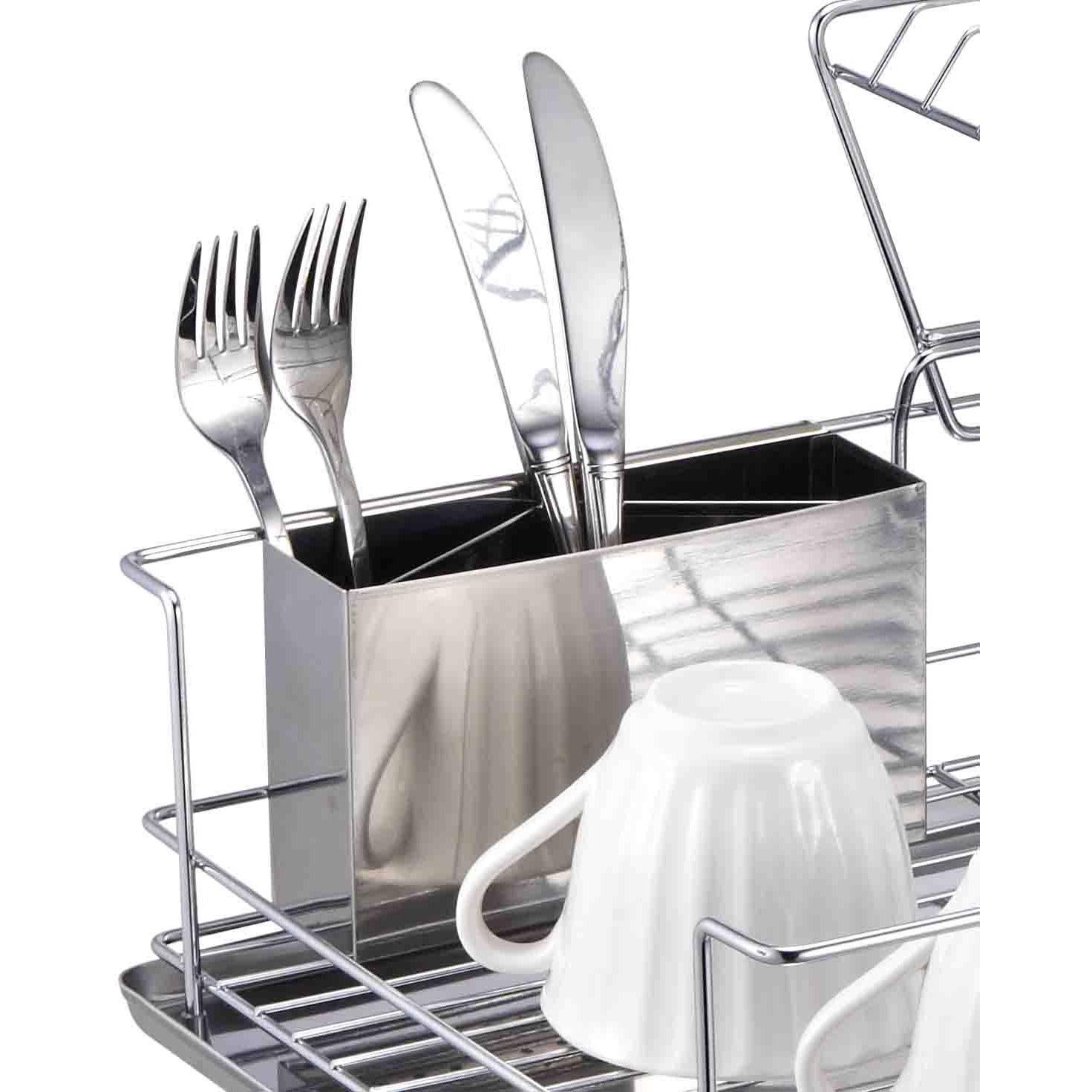 2-Tier 3 Piece Steel Dish Drainer A703