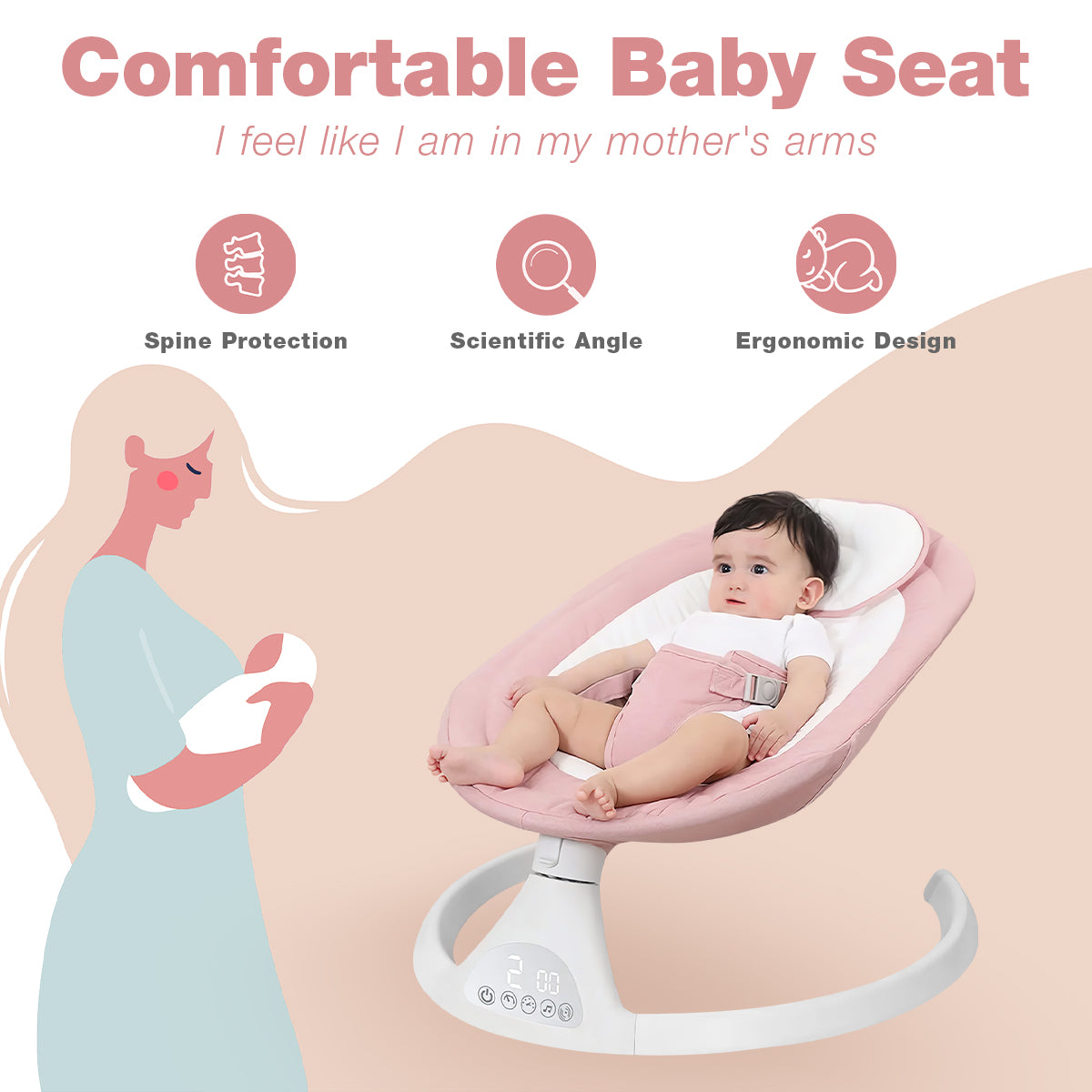 Pink Baby Swing H8863