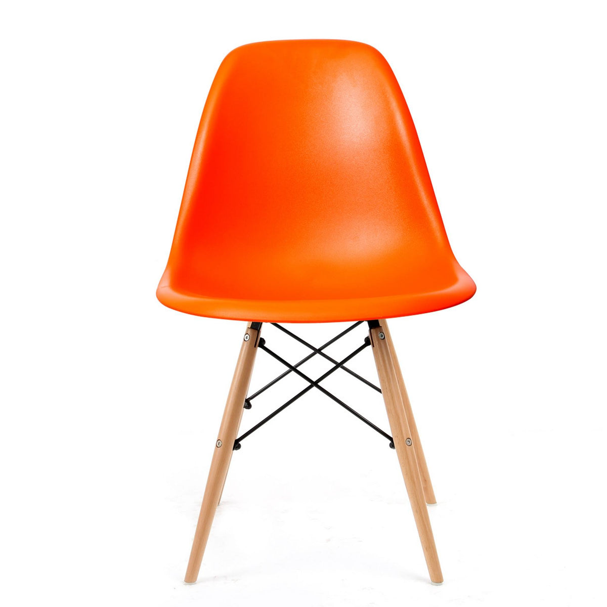 Orange Set of 2 Paris Chair with Wood Legs B213845