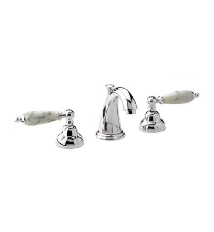 Black Marble Widespread Bathroom Sink Faucet with Handles F4462