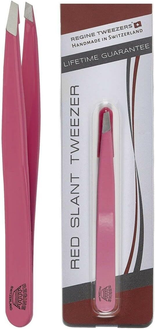 Stainless Steel Slant Tweezer, White Pack of 2 I459